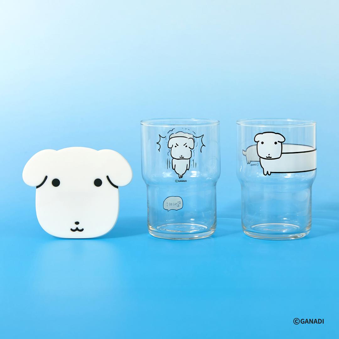 가나디 글라스컵&코스터 세트 2종 택1 (집들이/커플/생일/홈카페 선물 추천)