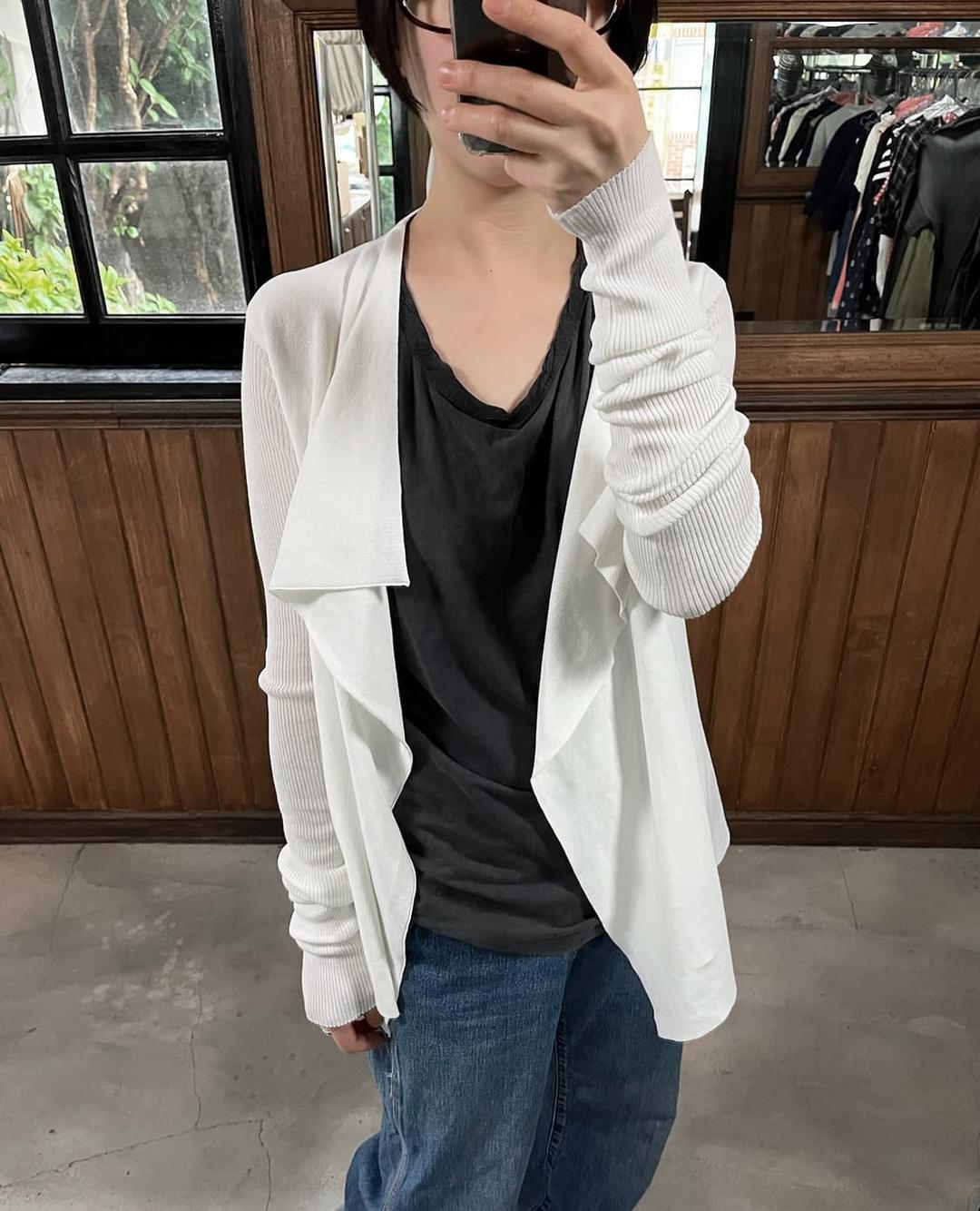 RICK OWENS drape open cardigan | 후루츠패밀리