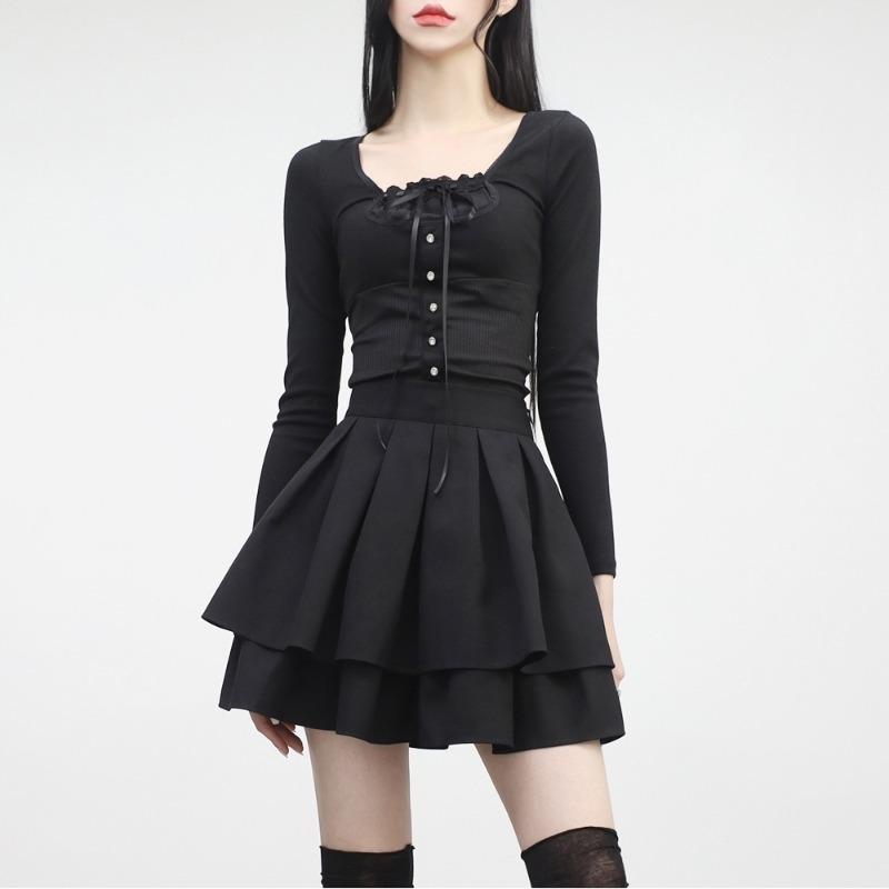 이루 리본 큐빅 티셔츠