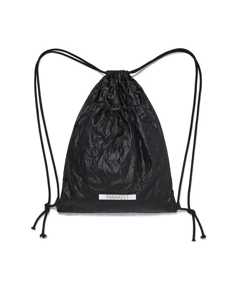 [PARAKEET] Crinkle Gym Sack (Black)