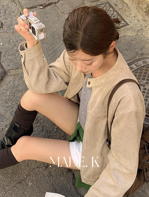 [단독][MADE/오늘출발]솜므 투웨이 스웨이드 레더 자켓 (S-M/데일리룩/출근룩/개강룩/가을아우터/가을자켓/브라운자켓)