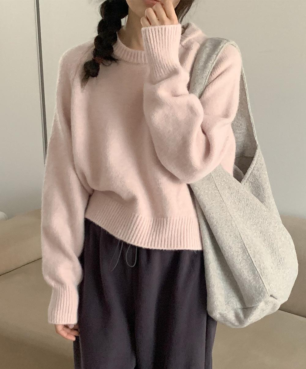 니어웨어 [당일발송🚚 주문폭주🔥] 네티아 니트 (7color) 긴팔니트/라운드넥니트/라운드넥/크롭니트/크롭/겨울니트/겨울