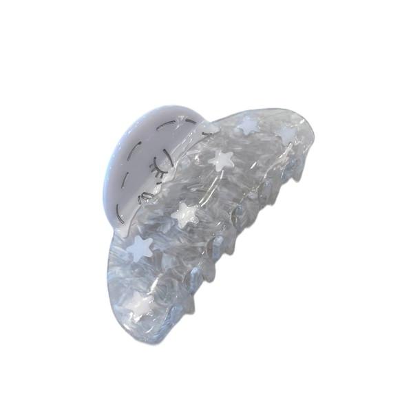 [vijewl] white moon celluloid hair clip / 셀룰로이드 달 집게핀