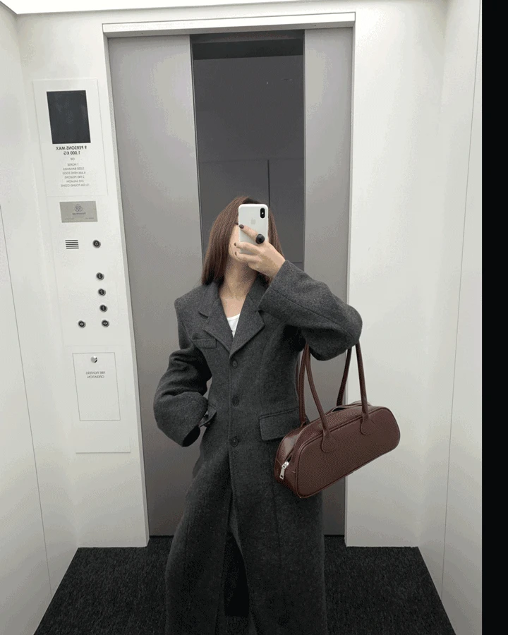 [HWS] 2온스 여성 슬림핏 핸드메이드 롱 코트