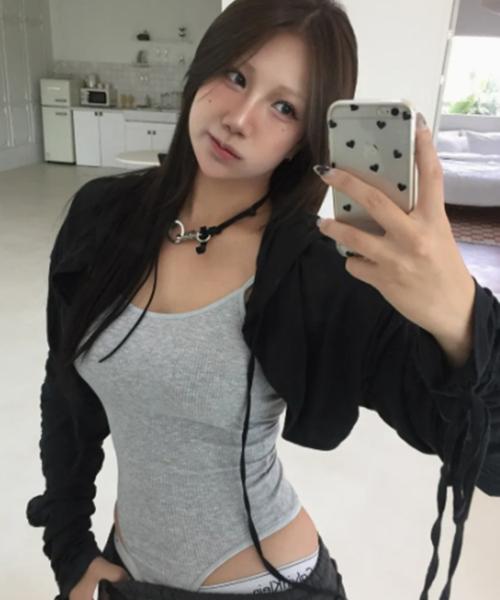 리디 백리스 바디슈트 (GREY)