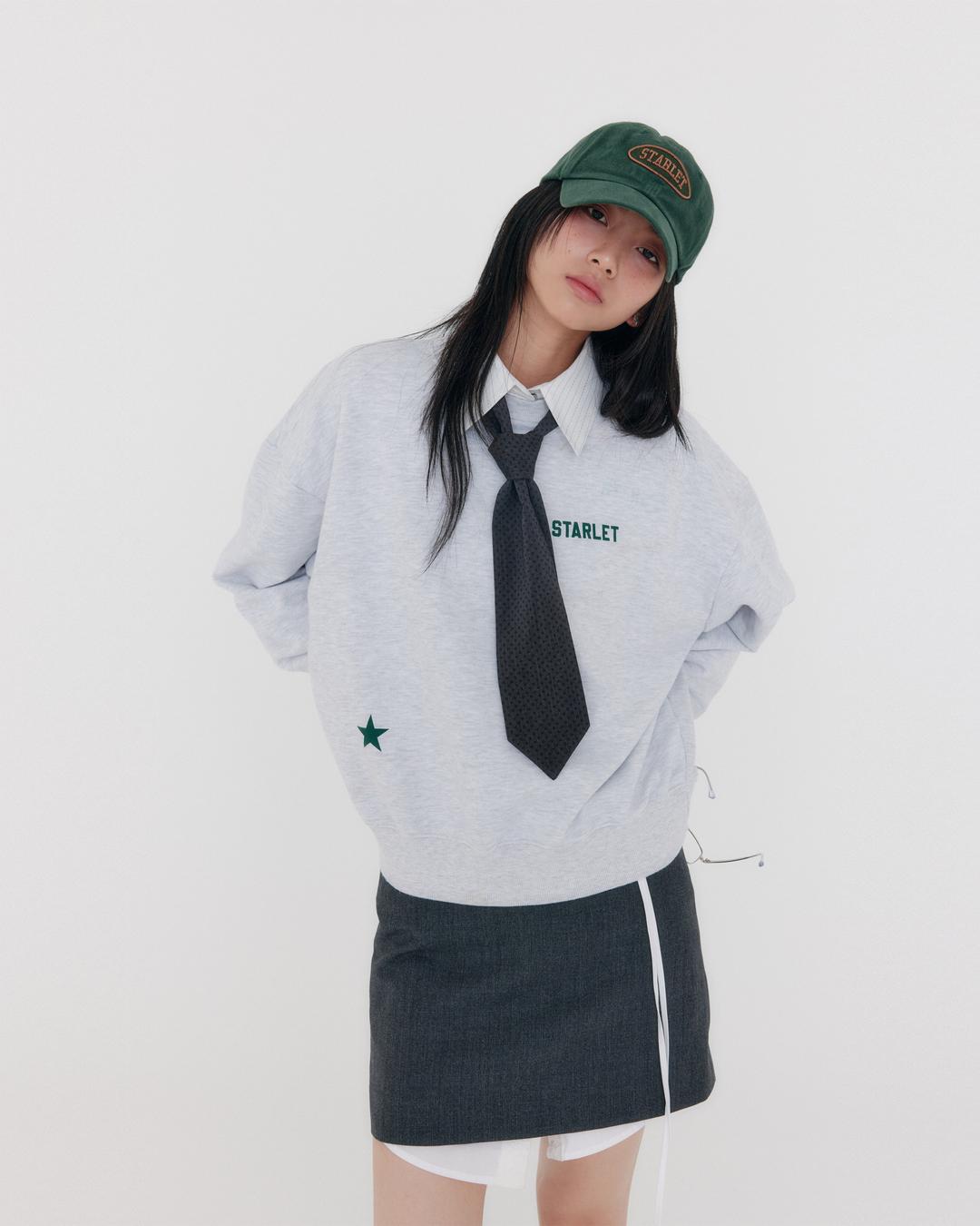 'STARLET\' Sweatshirt ( Melange Grey )