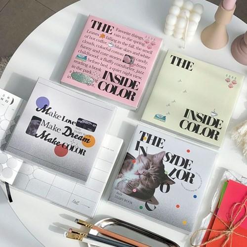 인사이드 컬러 만년형 기록 체크 다이어리