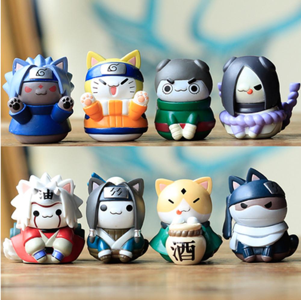 나루토 고양이 버전 2탄 피규어 8종세트 6cm