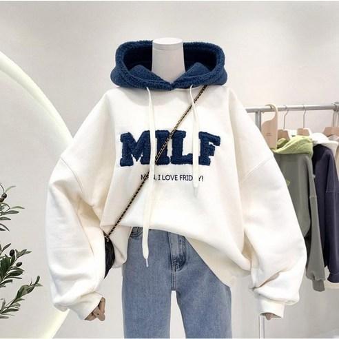 여성 박시 맨투맨 겨울 긴팔 후드티 레터링 루즈핏 티셔츠 오버핏 보솜레터링후드티 - 후드티 | 쿠팡