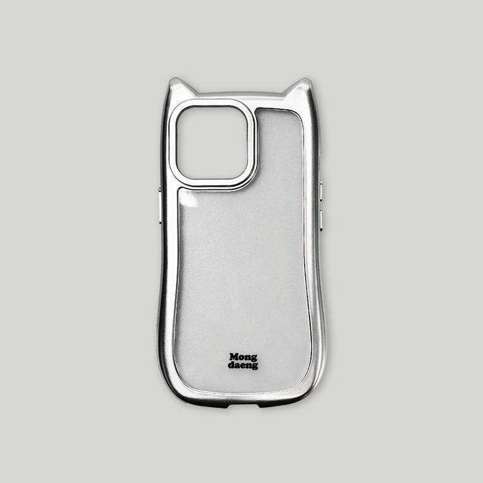[29CM 단독]_Mongdaeng Devil cat iphone Case 악마뿔 고양이 TPU 케이스 2Colors