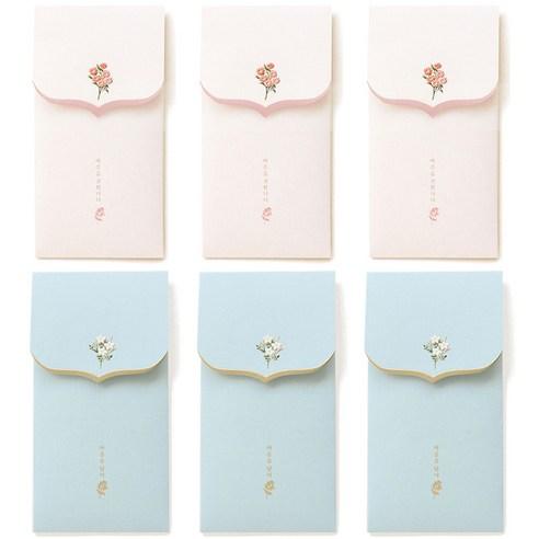더솜씨 꽃단아 축하봉투 2종 세트, 핑크, 블루, 3세트 - 디자인편지봉투 | 쿠팡