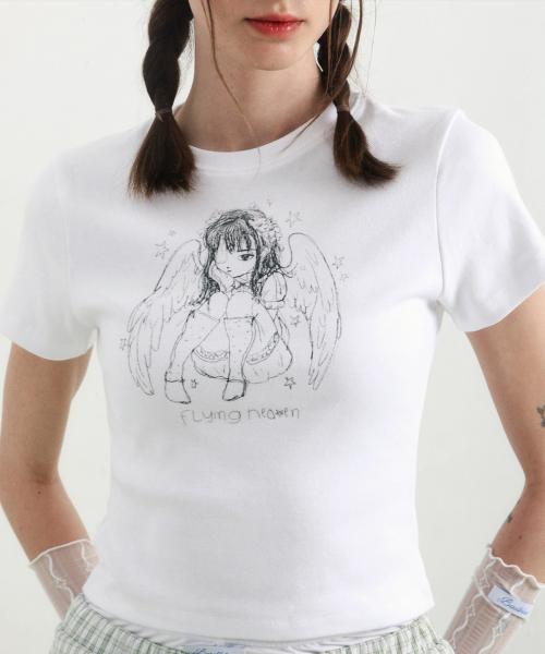 Angel Slim Tee White
