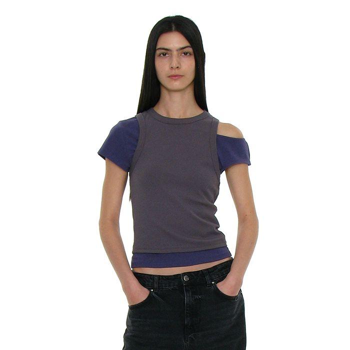 PWC (SET) UNBALANCE DOUBLE LAYERED TOP_PURPLE