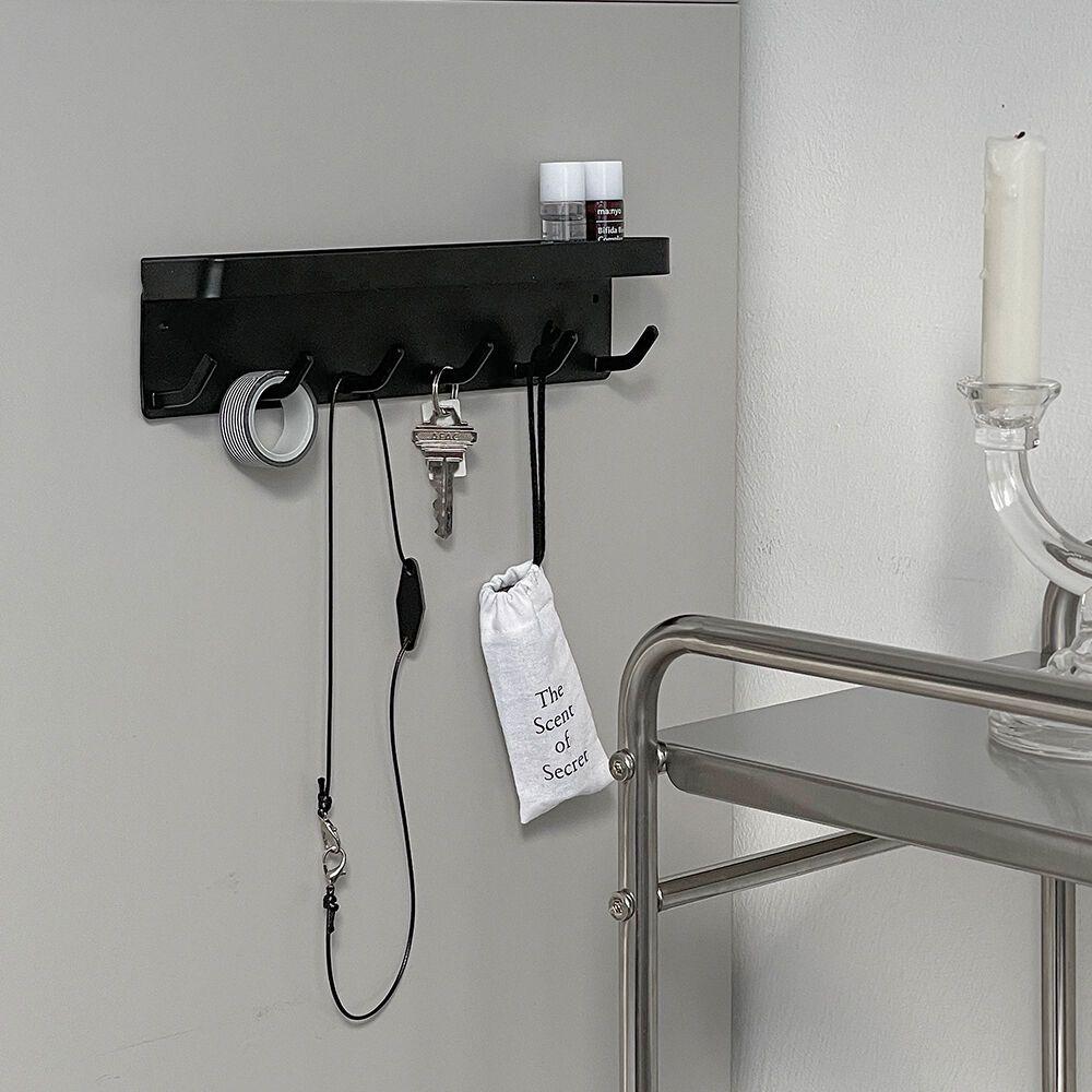 현관 마스크걸이 자석 후크 선반