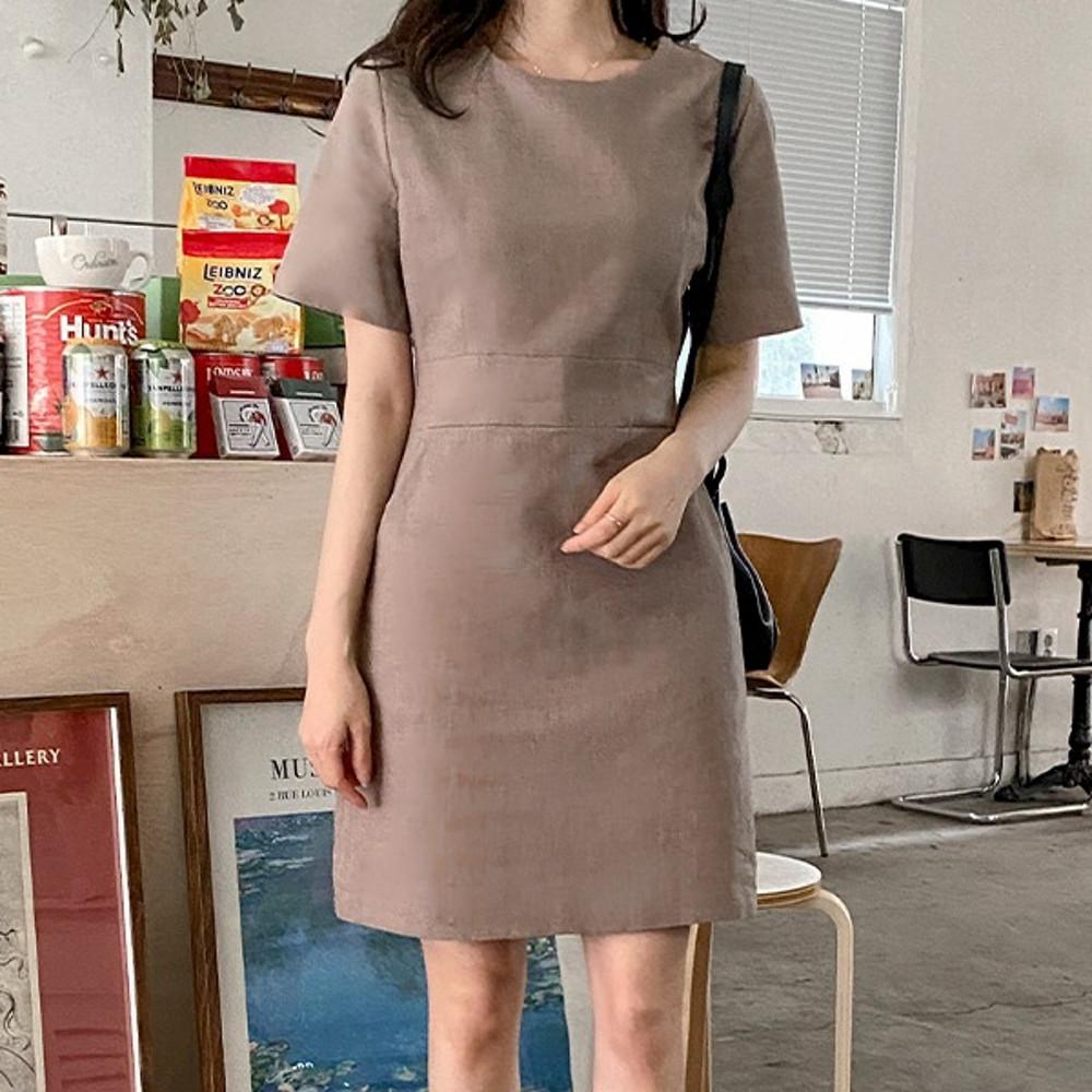 테니 린넨 포켓 미니 원피스(하객룩/기본)