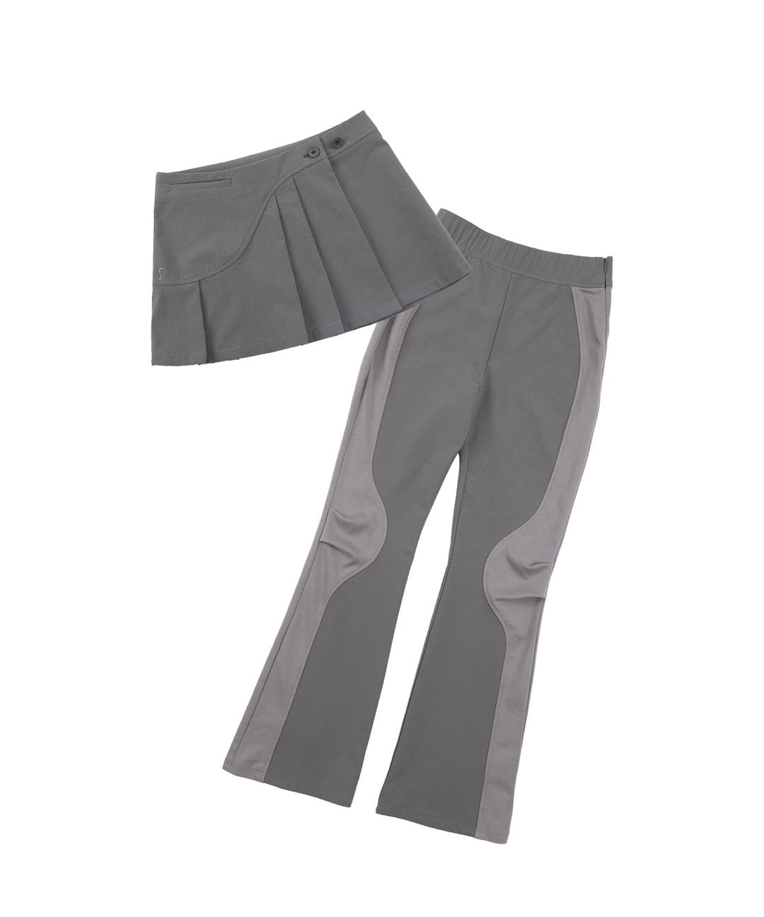 (11/30 Restock, 순차배송) 2-way Pleats Skirt Pants / Grey