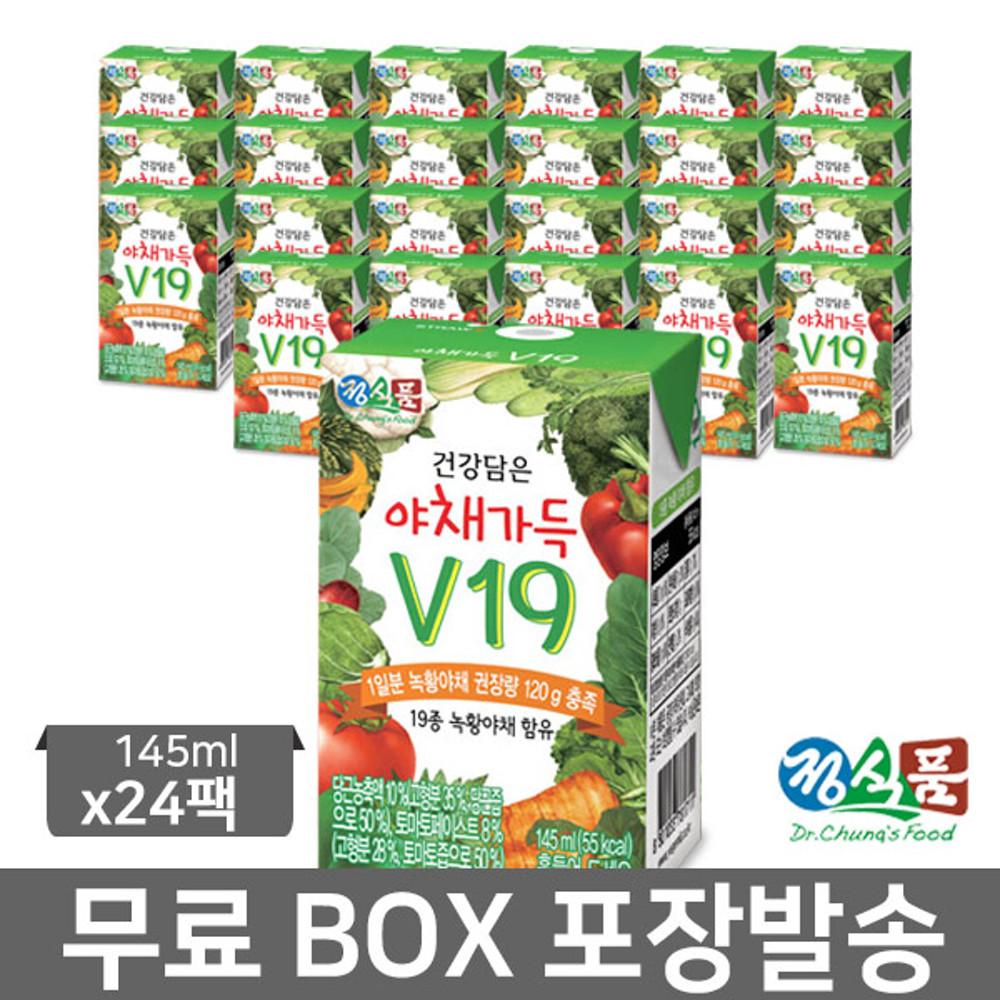 건강담은 야채가득 V19 145ml x 24팩 야채주스 [원산지:국산]