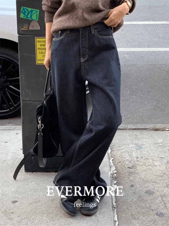[evermore] 바질 생지 데님