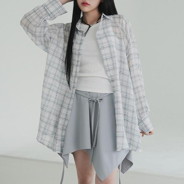 히레 루즈핏 체크셔츠