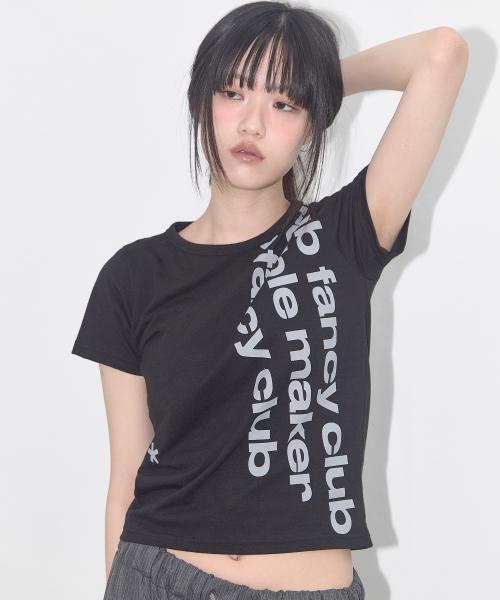 베이워치 크롭 티 (BLACK) F25QB103