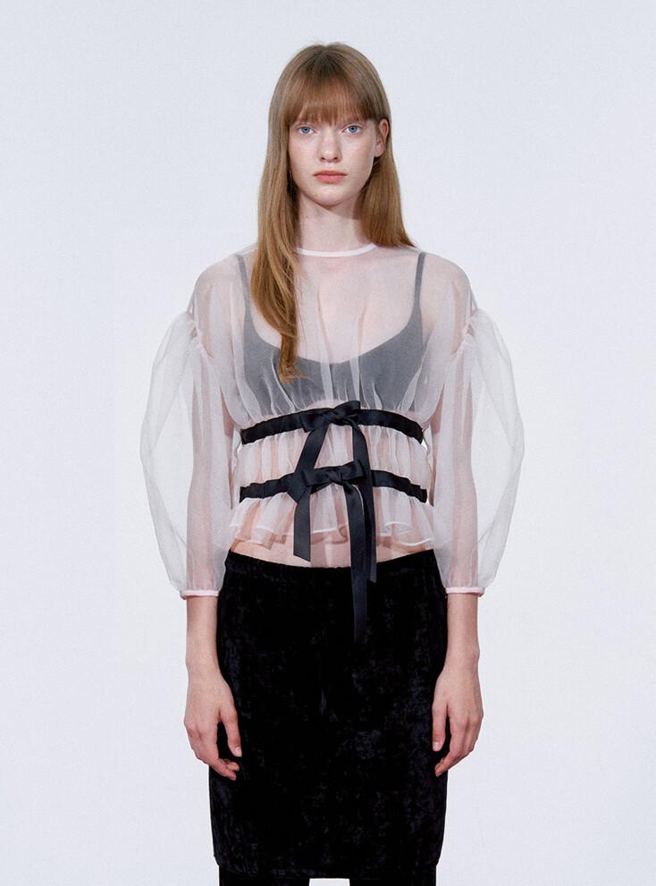 SHU SHEER BLOUSE (PINK)
