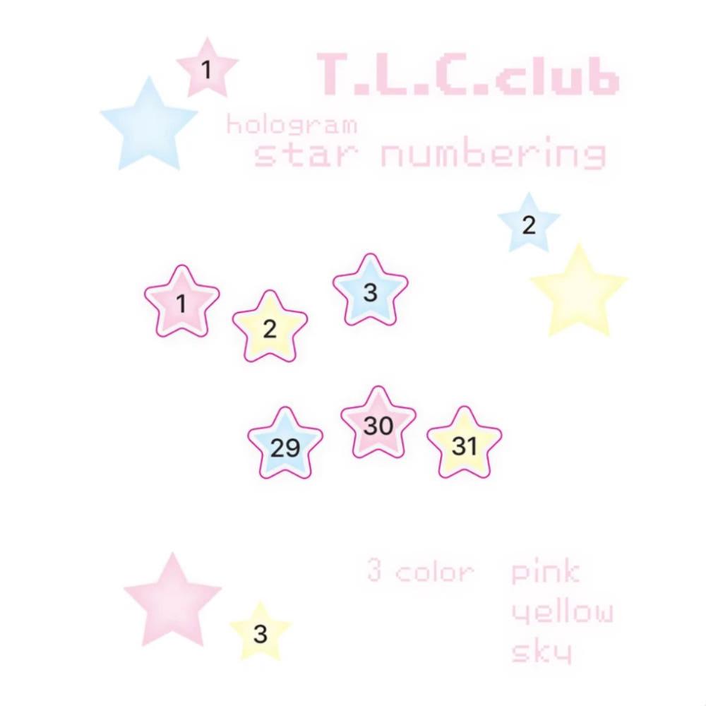 [티엘씨룸] 스타 넘버 홀로그램 스티커(3type) 