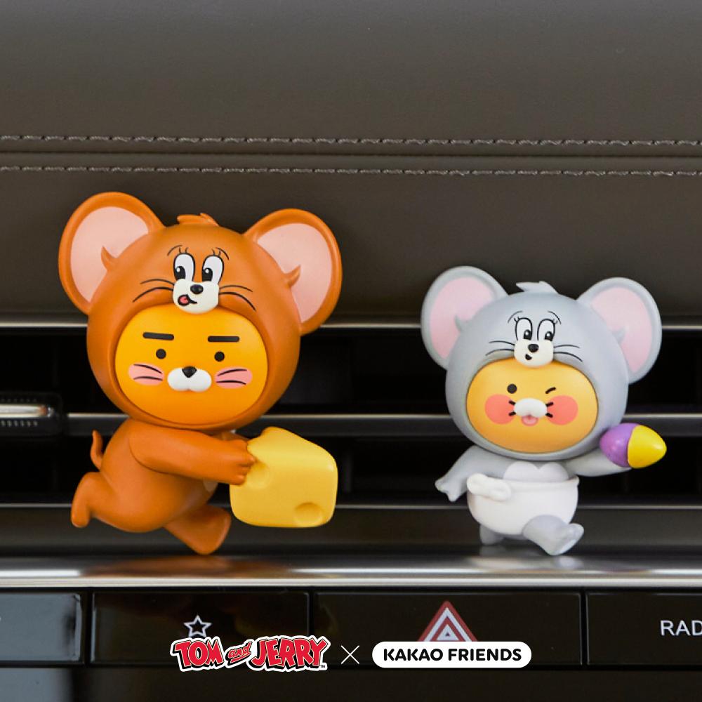 [새차선물] "상쾌한 향기가 솔솔" 톰과 제리X카카오프렌즈 차량방향제_라이언&춘식이