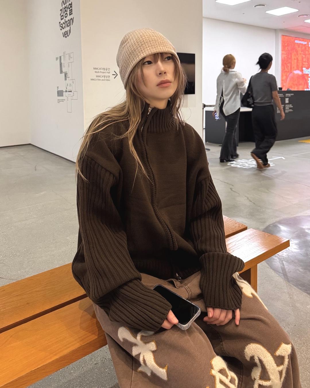 (MD PICK ★) 슬래시 니트집업 4C