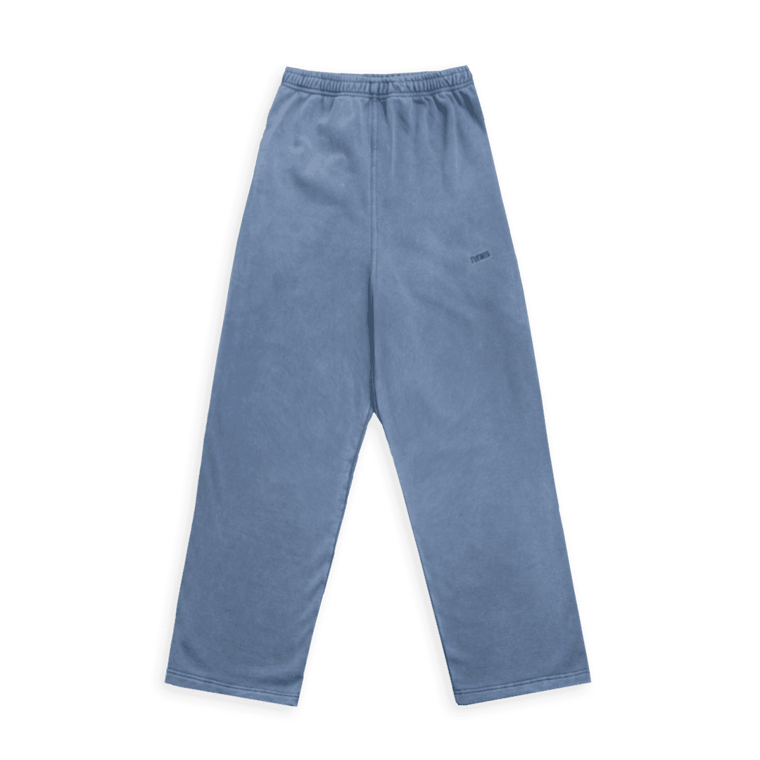 Tuewid classic embroidery sweatpants in straight loose fit (breeze blue)