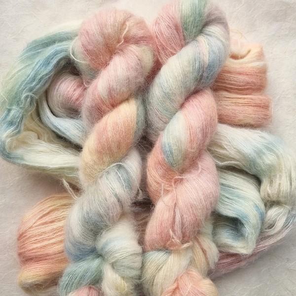 피치 블러썸 수리 알파카 레이스 Peach Blossom Suri Alpaca Lace