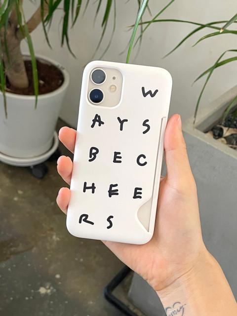 구디버디, 로고 패턴 카드스냅 수납 포켓 아이폰 13미니 노트20울트라 케이스