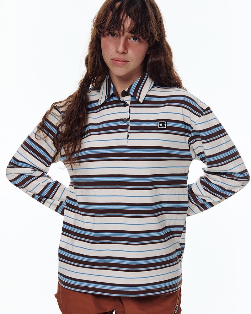 CENTAUR STRIPE COLLAR LONG SLEEVE_CREAM