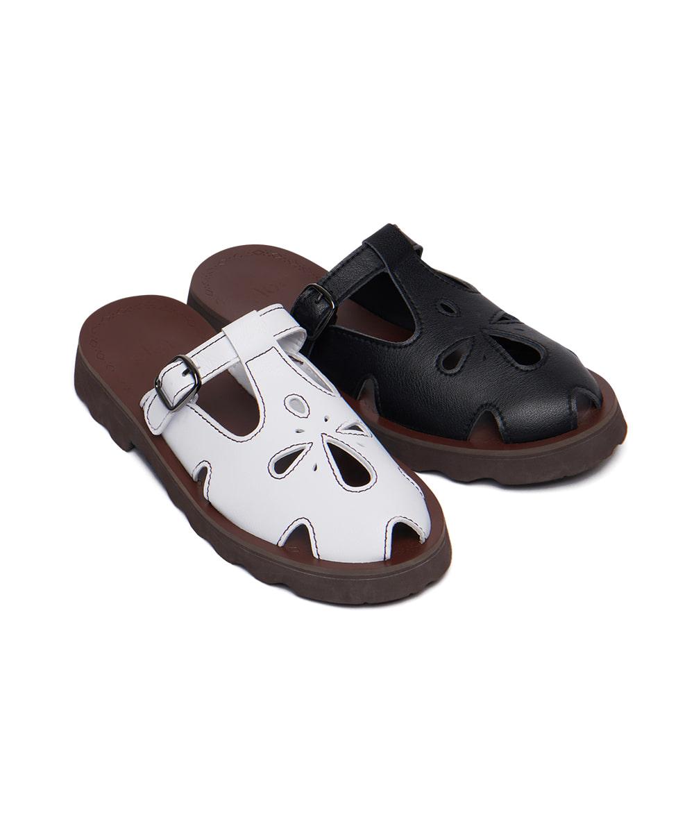 PETAL CUTOUT SLIPPERS - 2 colors