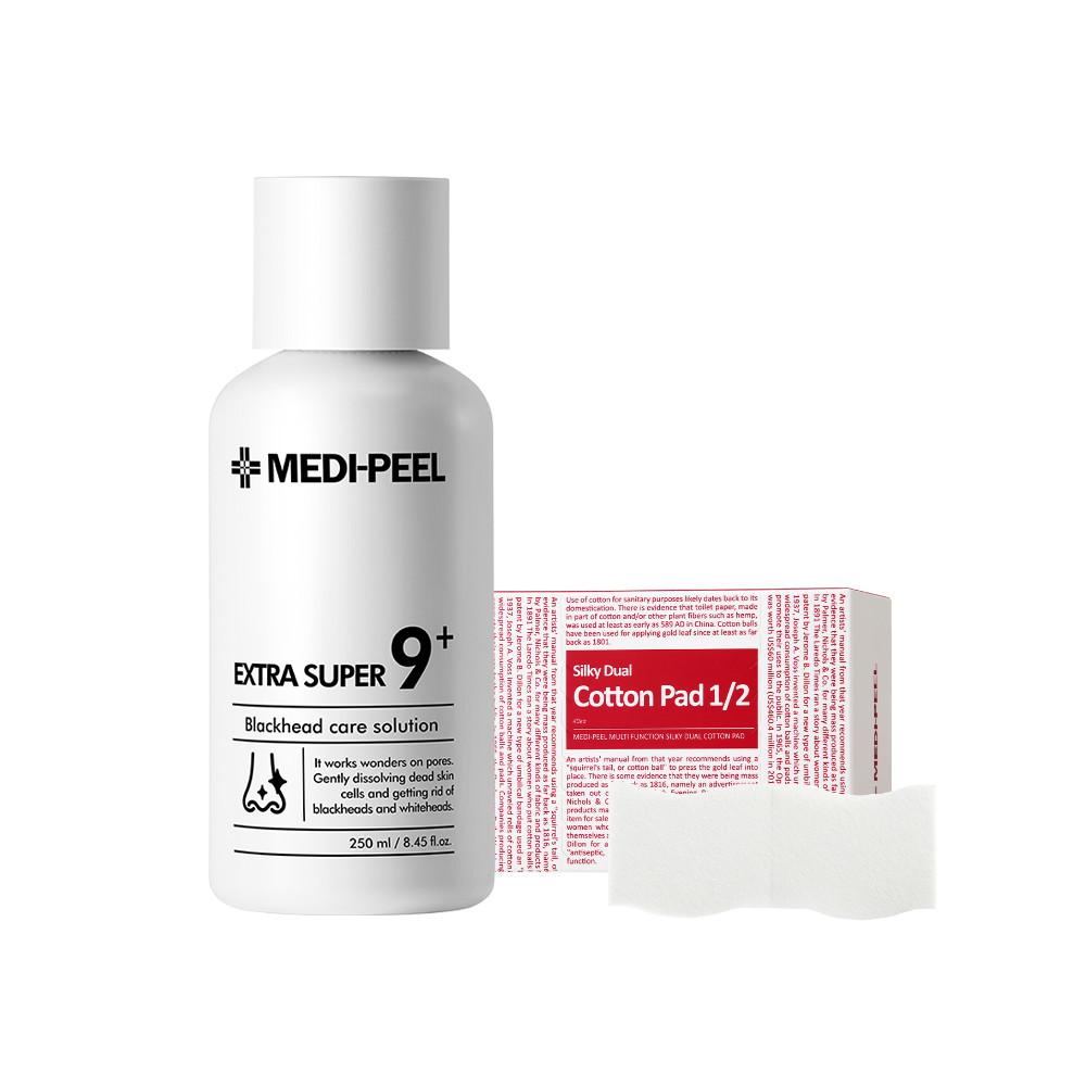 메디필 엑스트라9 슈퍼 플러스 피지연화제 250ml+화장솜세트 코피지제거 각질개선