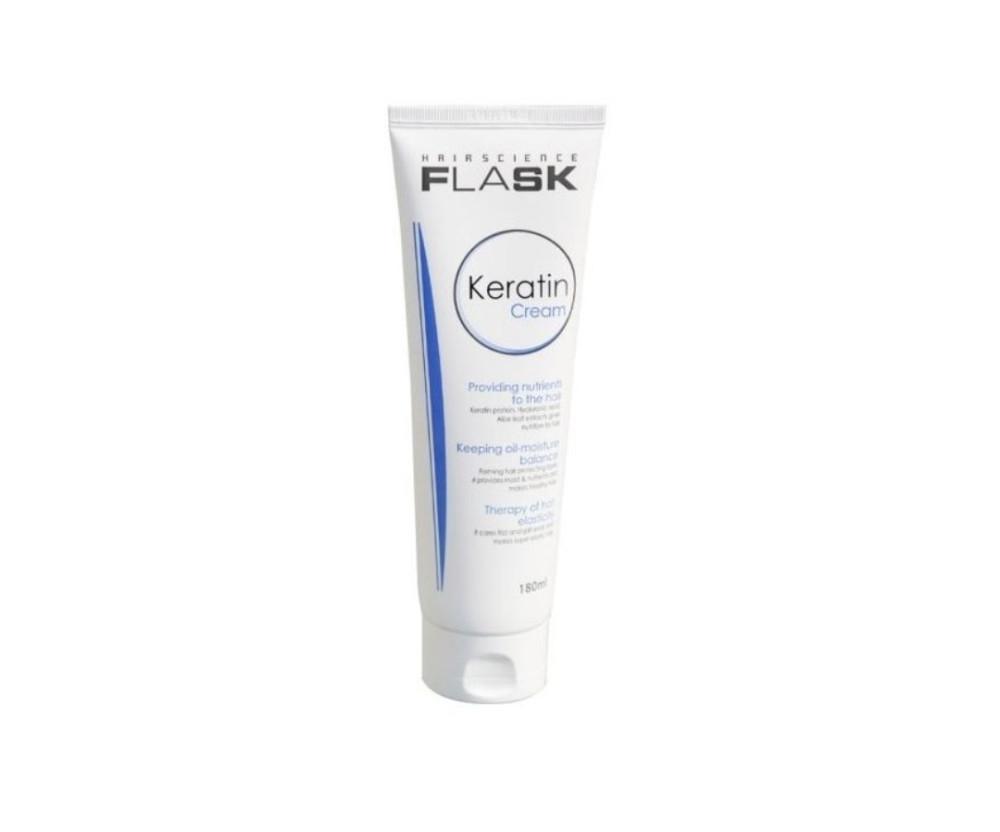 플라스크 케라틴 크림 씻지않는 노워시 케라틴단백질트리트먼트 리브인 헤어케어 에센스 180ml