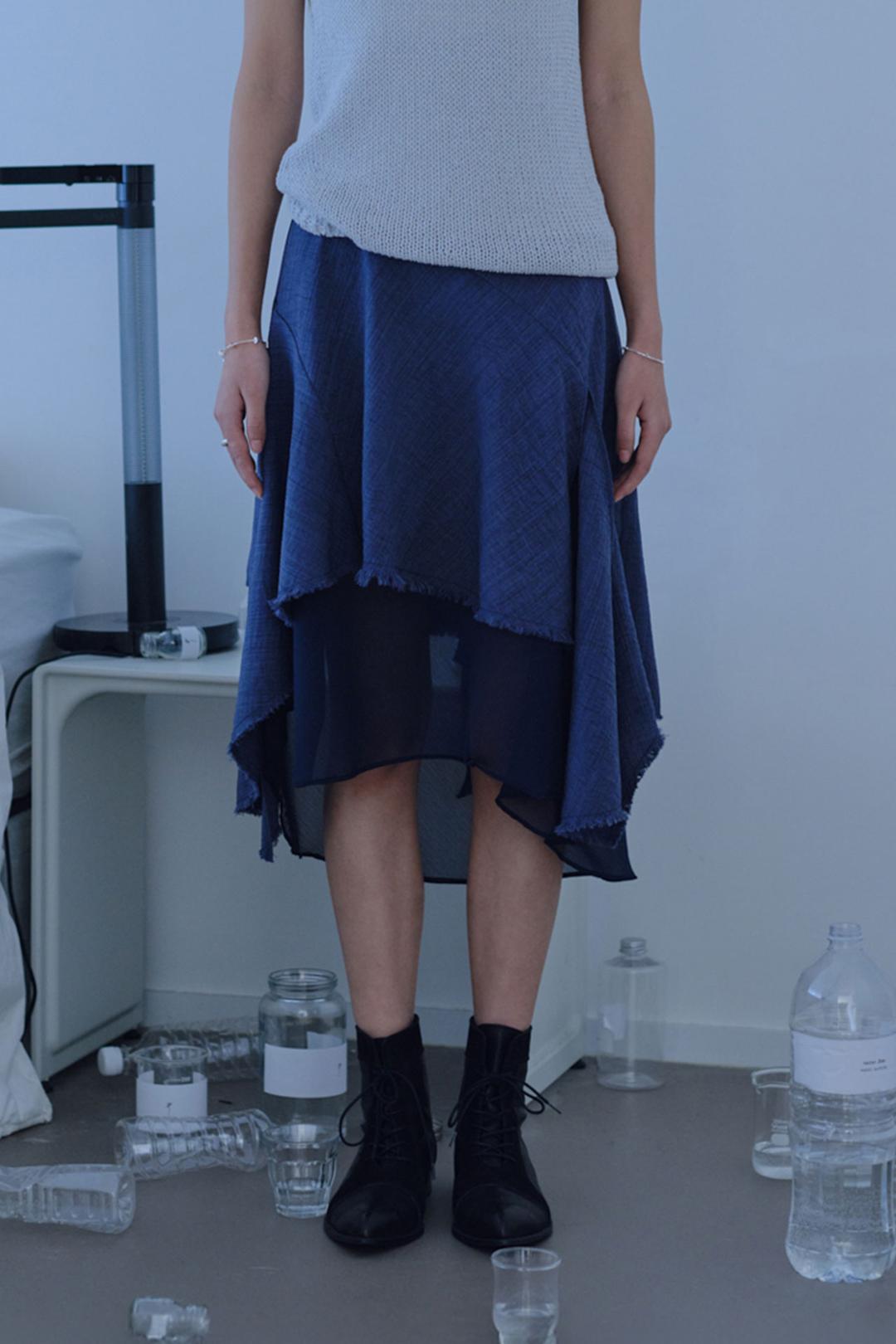 Handed Fringed Skirt