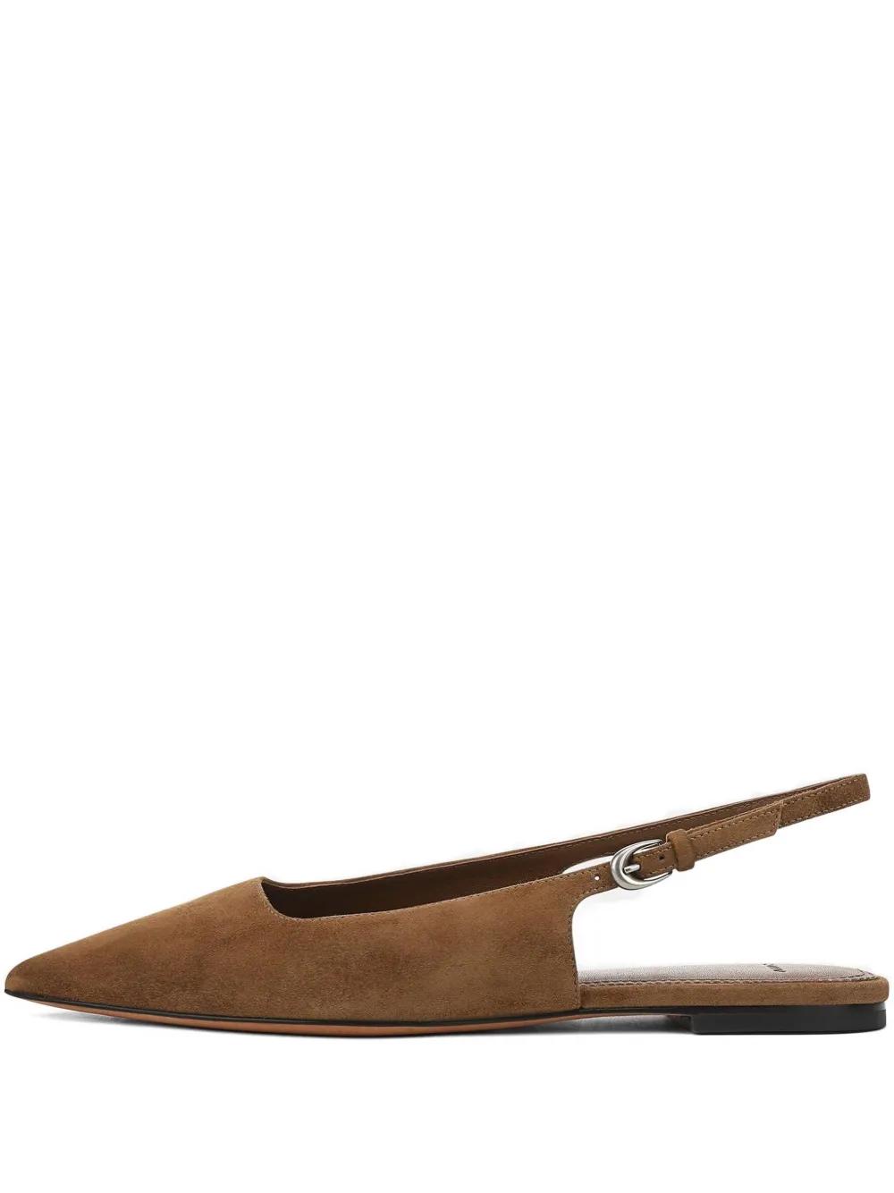 Vince 그레이시 슬링백 플랫 펌프스 | 브라운 | FARFETCH KR