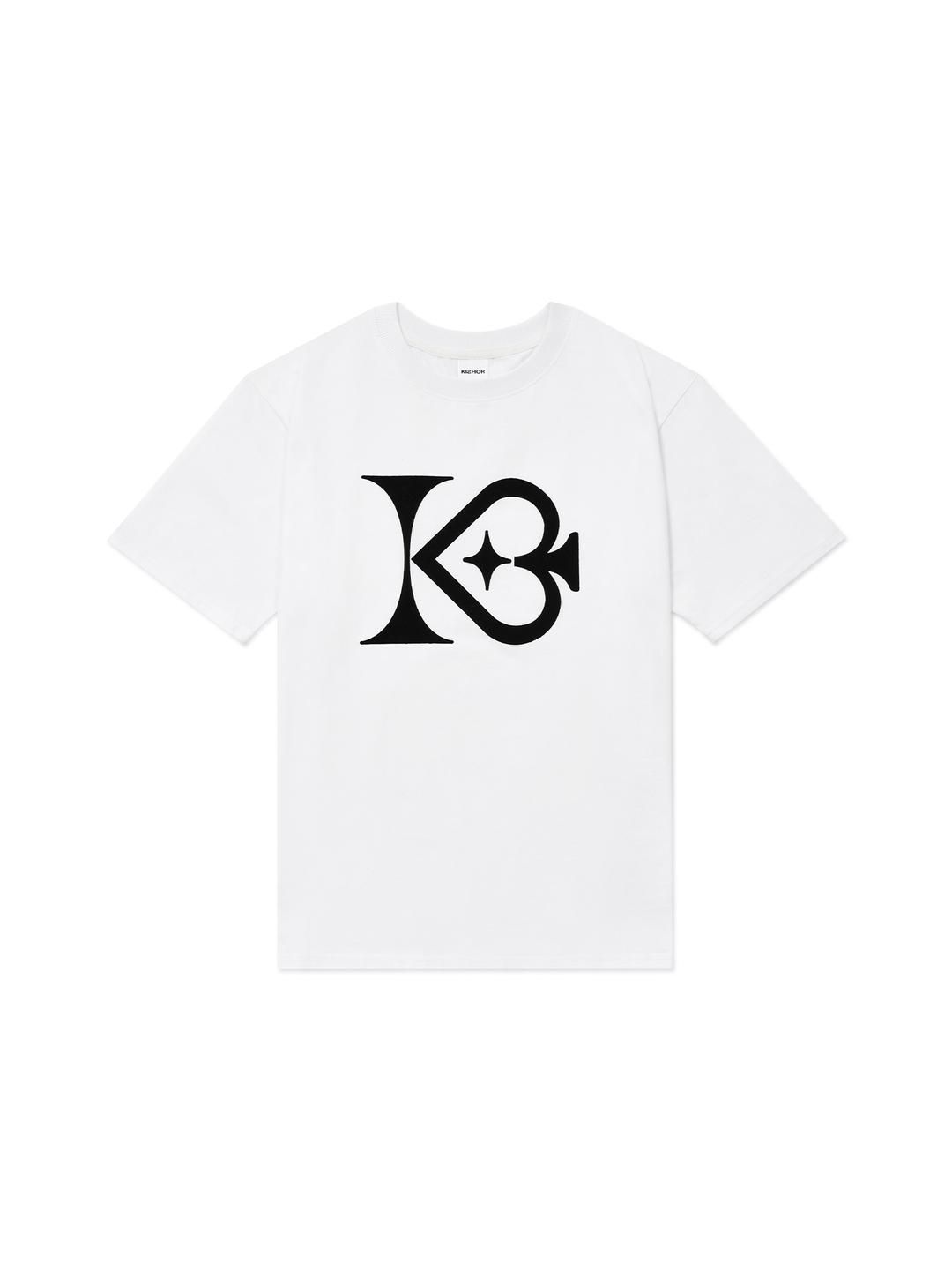 KISHOR 25ss Fluffy half sleeve T-shirts_WHITE - BLACK