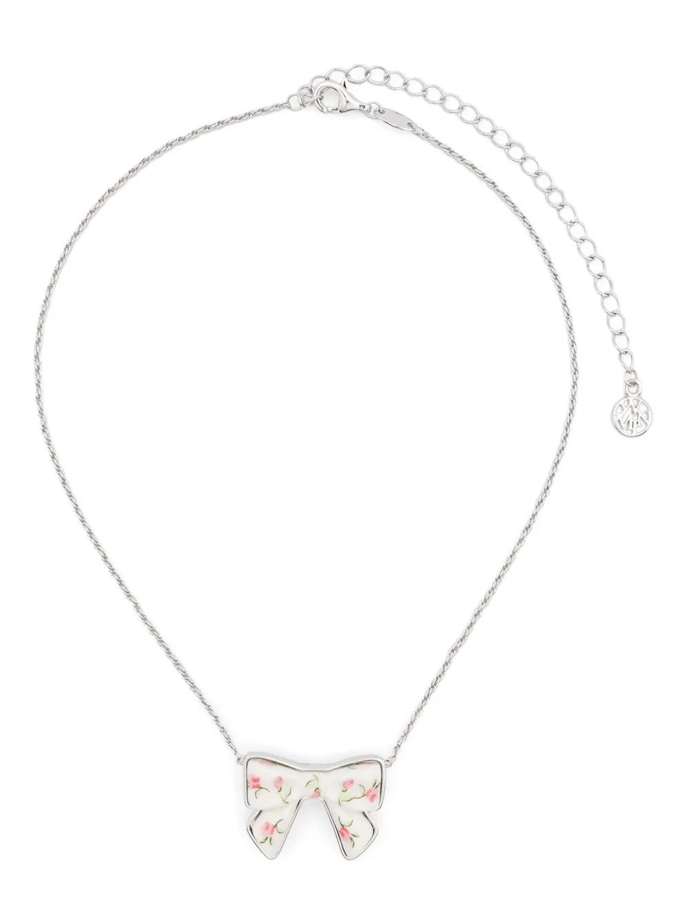 SHUSHU/TONG X 이브민 보우 펜던트 네크리스 | 실버 톤 | FARFETCH KR