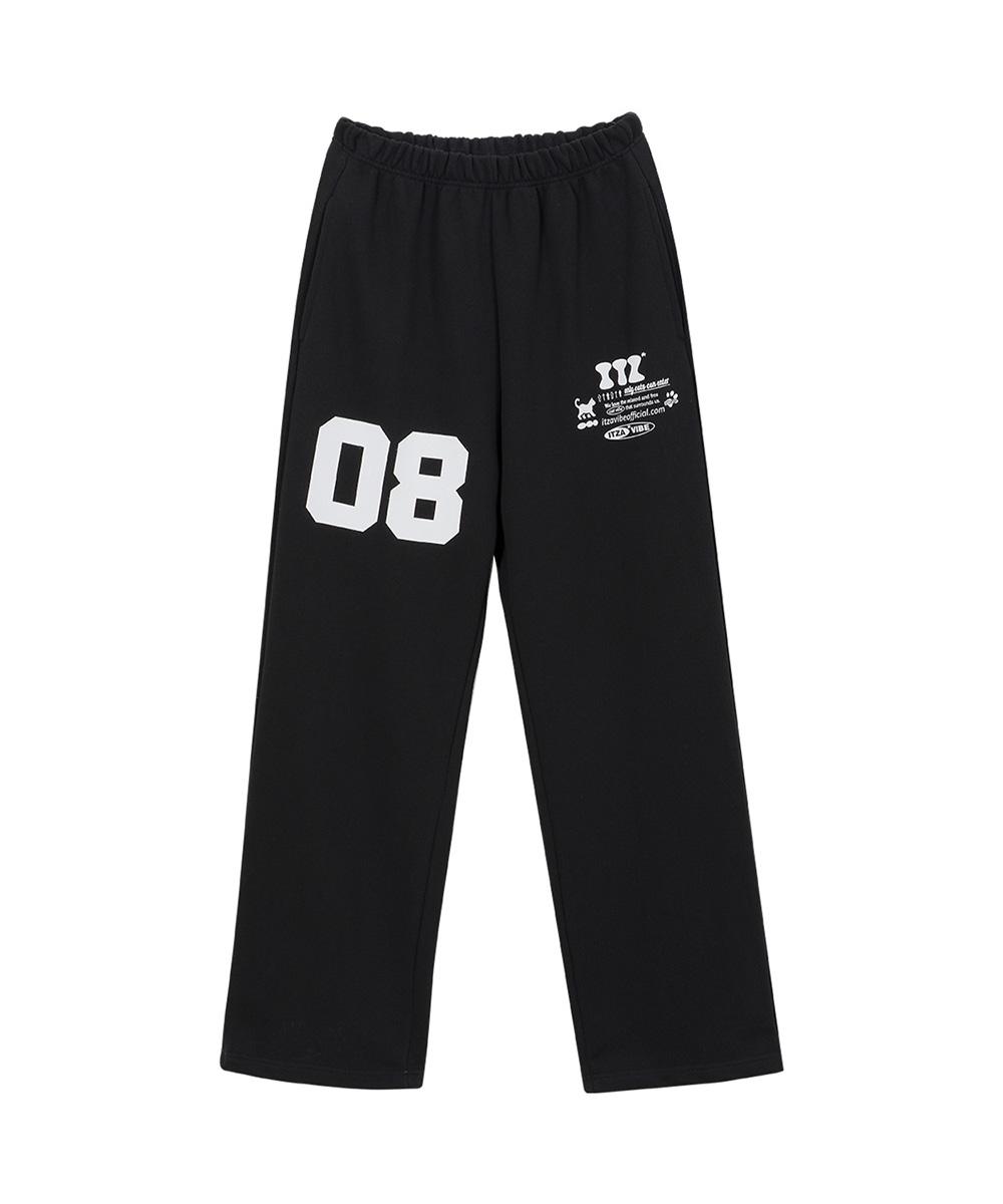 [IBB24UPT21BK] 08 MINI LOGO SWEAT PANTS - BLACK