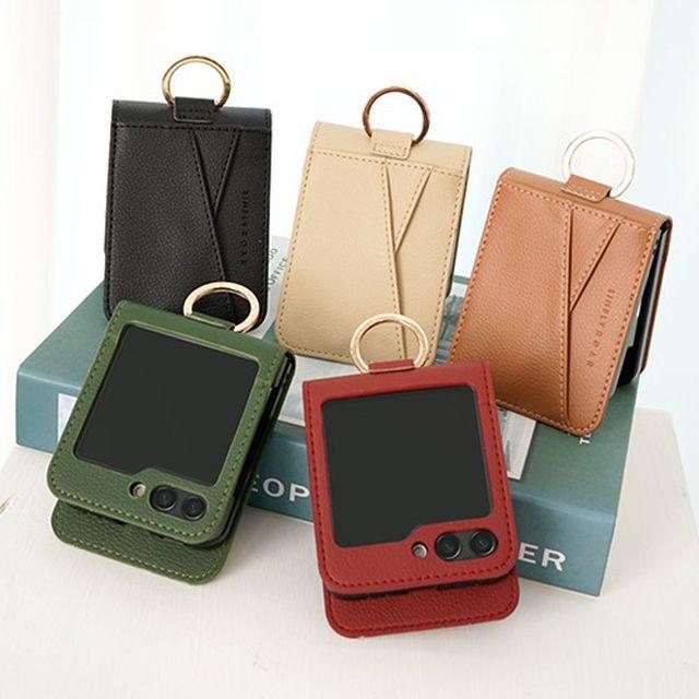 (갤럭시Z플립3/4/5)로어 윈디 레더 케이스제트플립 지플립 다이어리카드수납