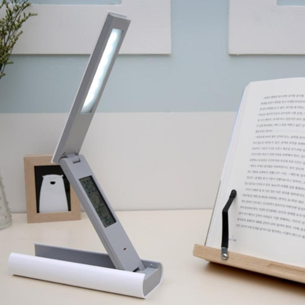 접이식 미니스탠드 폴딩 스탠드램프 시간표시 스터디스탠드 도서관공부등 시계 LED 북라이트