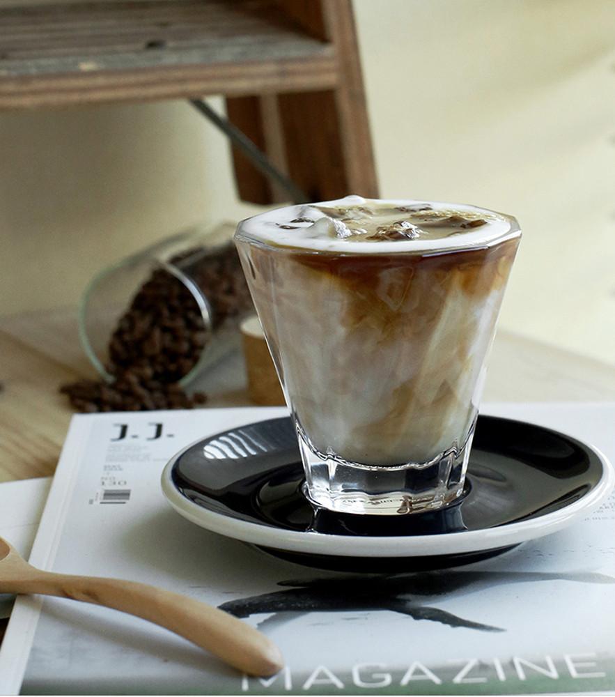 트위스트 글라스 홈카페 플랫화이트 잔 유리컵 180ml