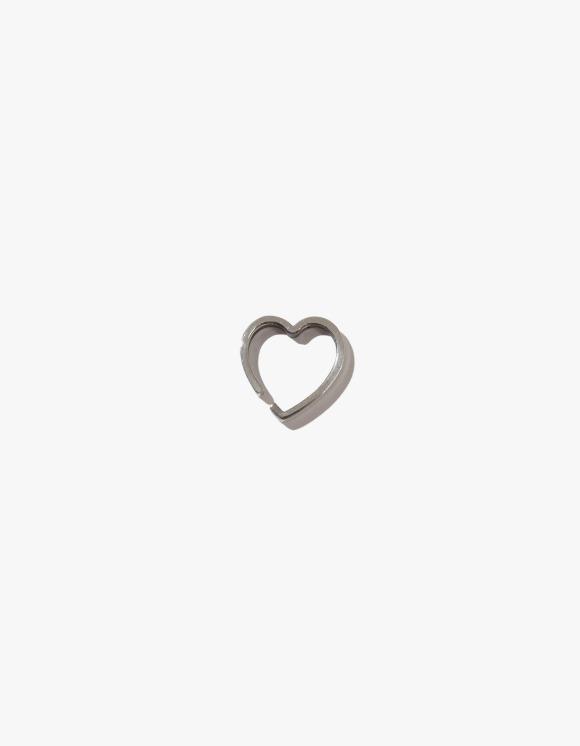 Heart Single Ear Cuff - silver