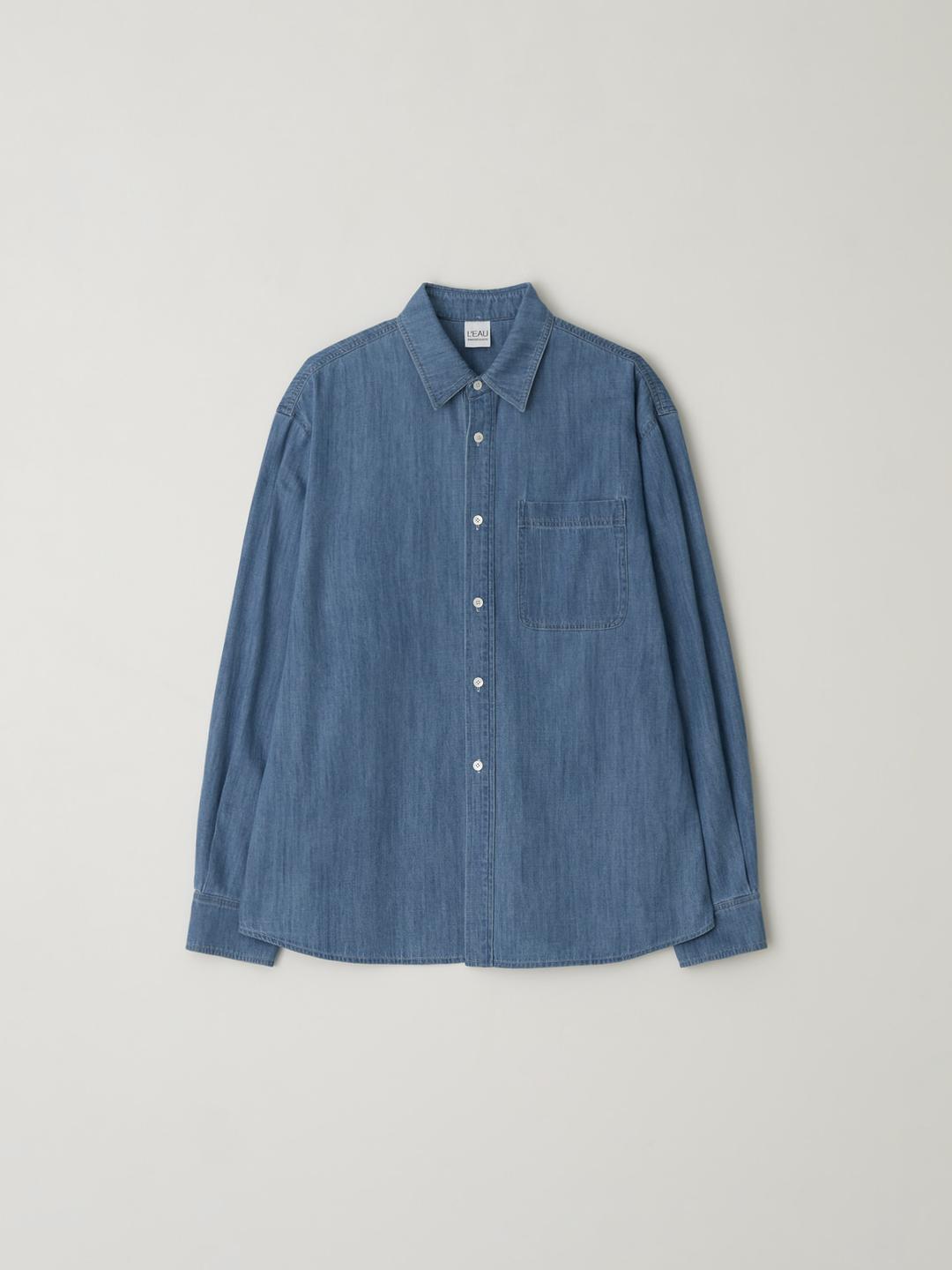 U.S blue denim shirt_blue