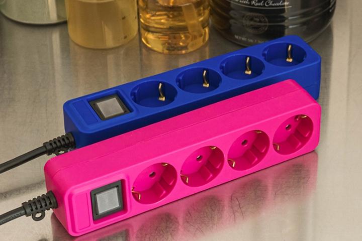 미드 센추리 컬러 멀티탭 플러그 4C-2M (3colors)