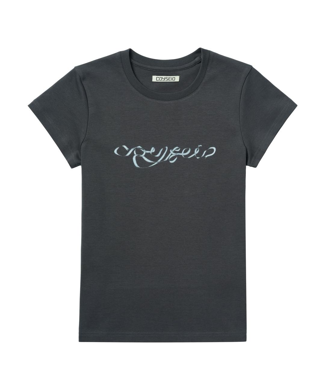 RIBBON SIDE STRAP T SHIRTS GREY
