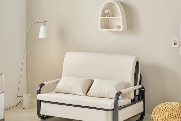 오뜨 접이식 1인 수납형 패브릭 소파 베드 침대