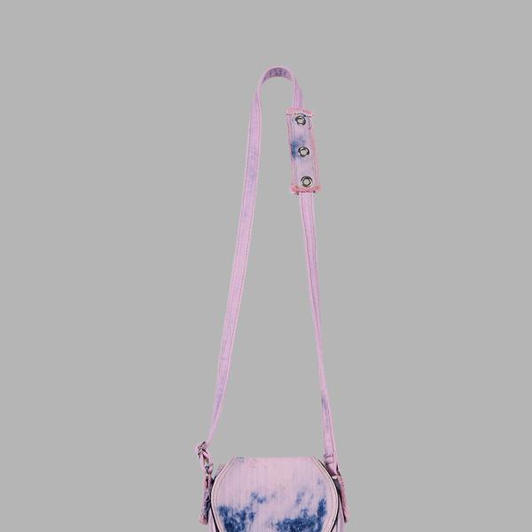 WASHED DENIM MINIBAG (PINK BLUE)