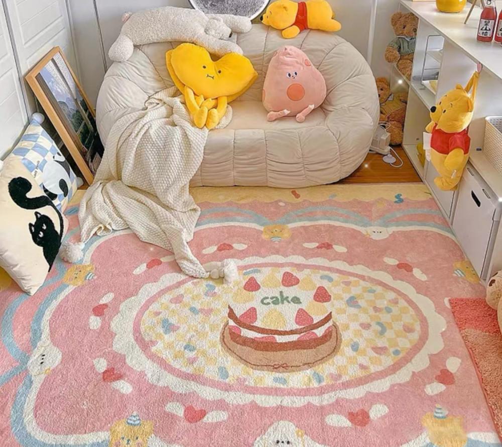 파스텔 케이크 러그 대형 침실 거실 화장실 아이방 발매트 인테리어 유니크 카페트